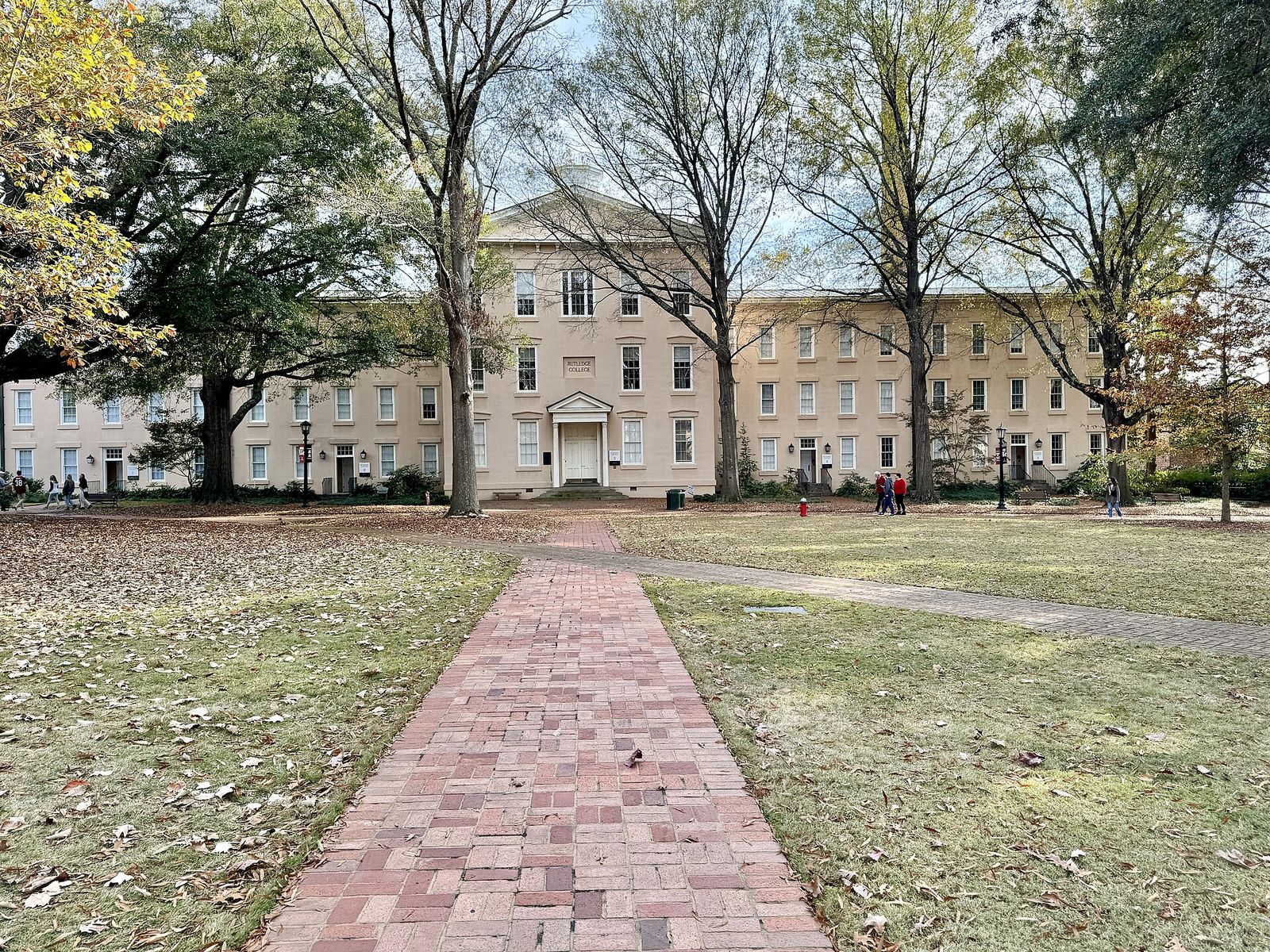 Rutledge College building on the tree-lined Horseshoe at the University of South Carolina